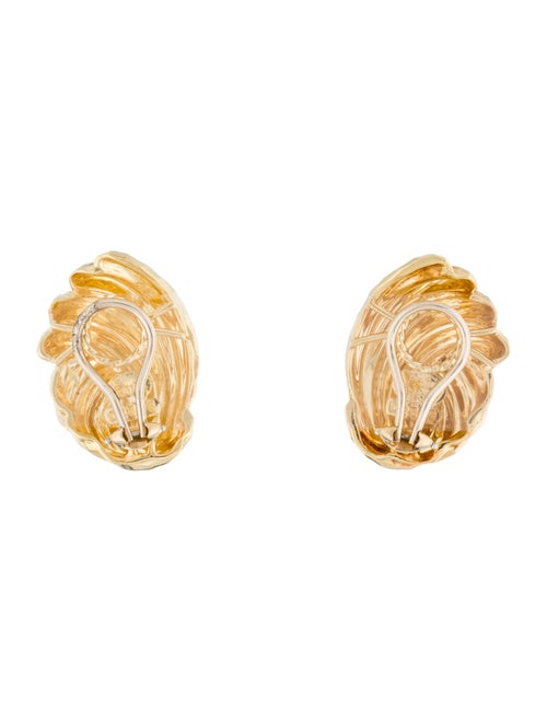 Henry Dunay 18K Hammered Clip-On Earrings