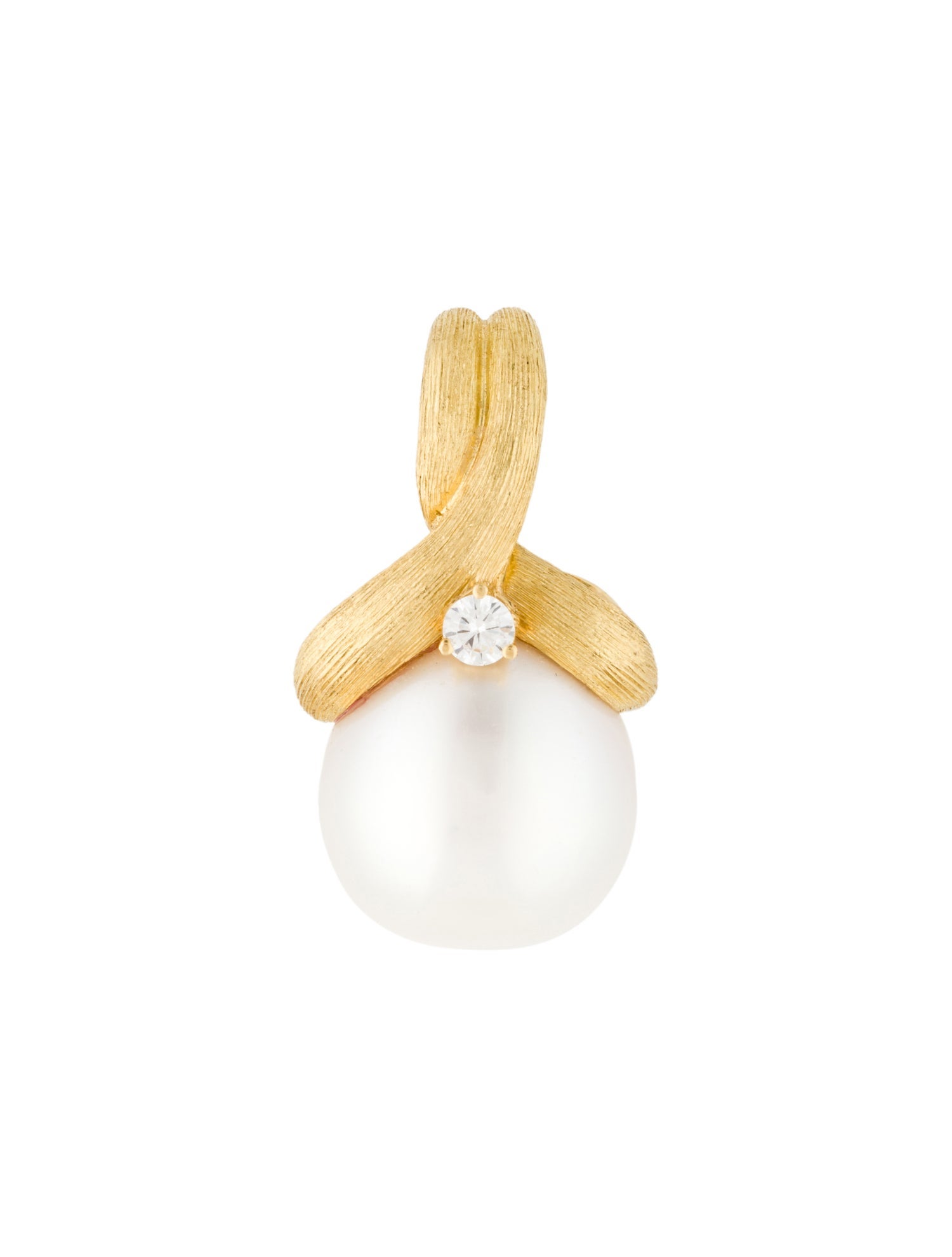 Henry Dunay 18K Pearl & Diamond Pendant