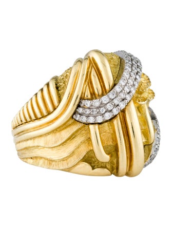 Henry Dunay 18K Diamond Cocktail RIng