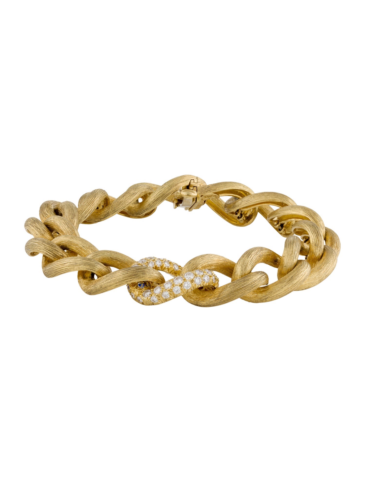 Henry Dunay 18K 1.14ctw Diamond Link Bracelet