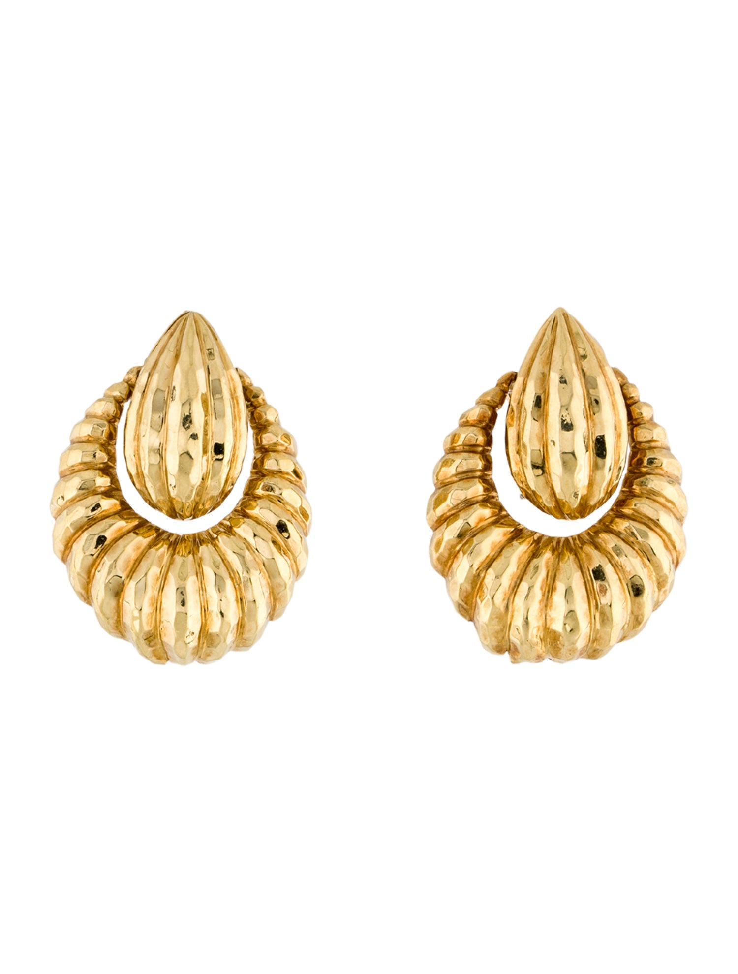 Henry Dunay 18K Door Knocker Earclips