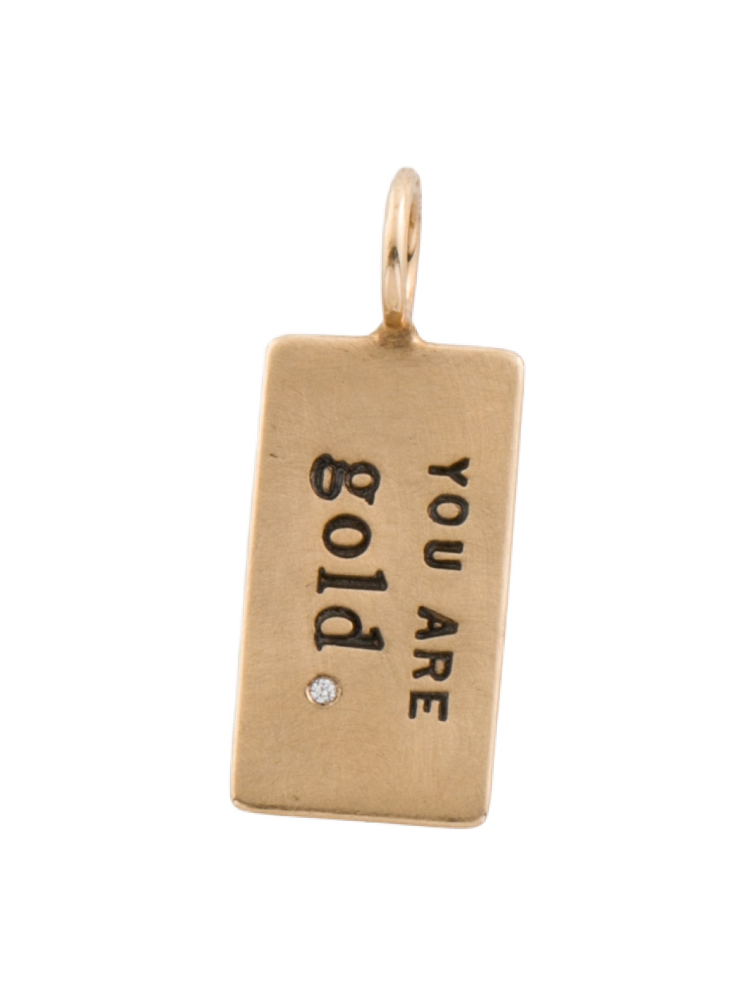 Heather B. Moore 14K Diamond 'YOU ARE gold' Pendant