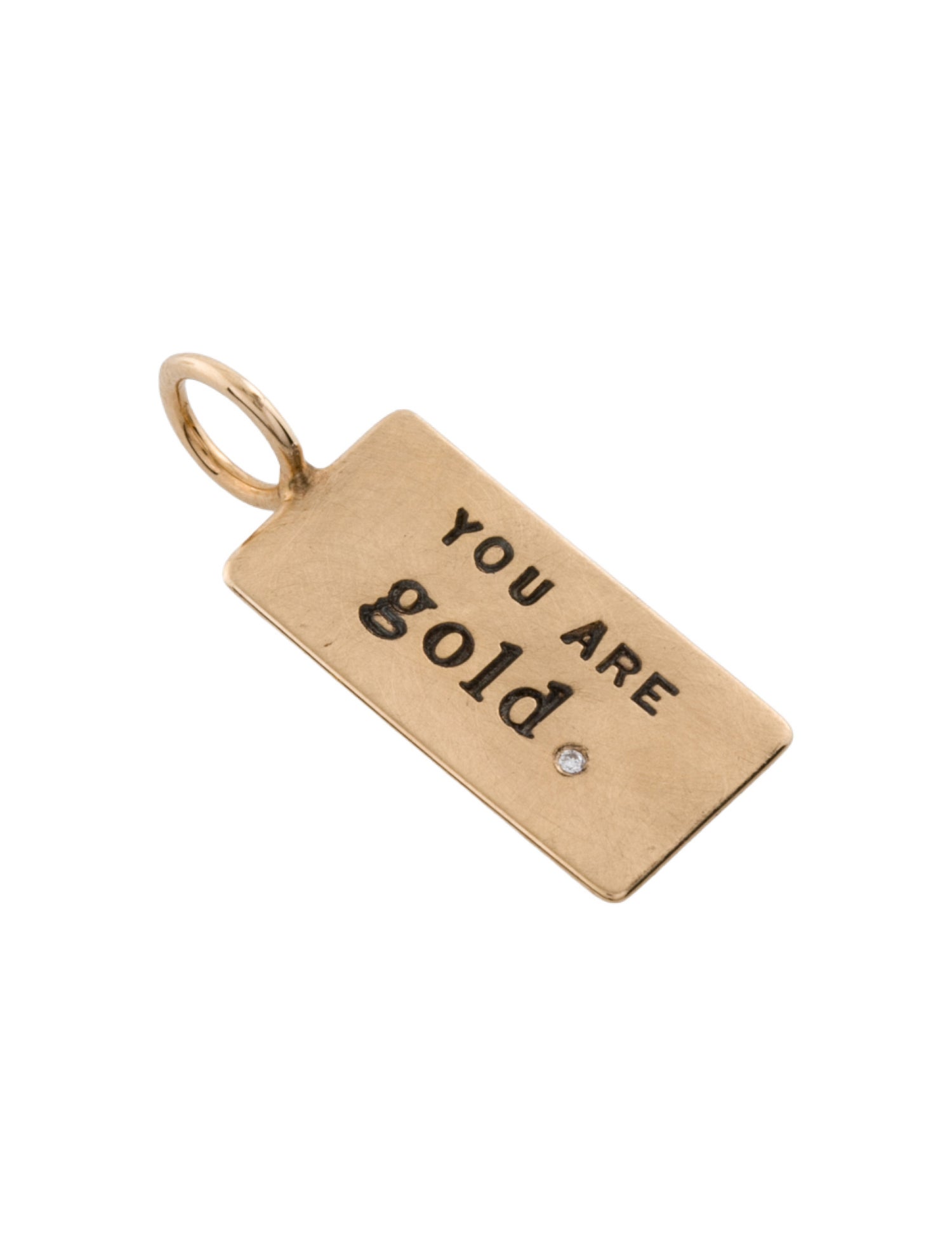 Heather B. Moore 14K Diamond 'YOU ARE gold' Pendant