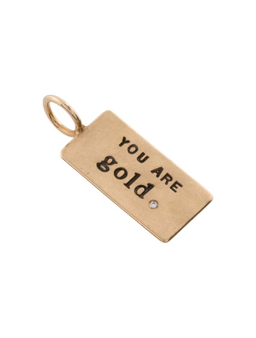 Heather B. Moore 14K Diamond 'YOU ARE gold' Pendant