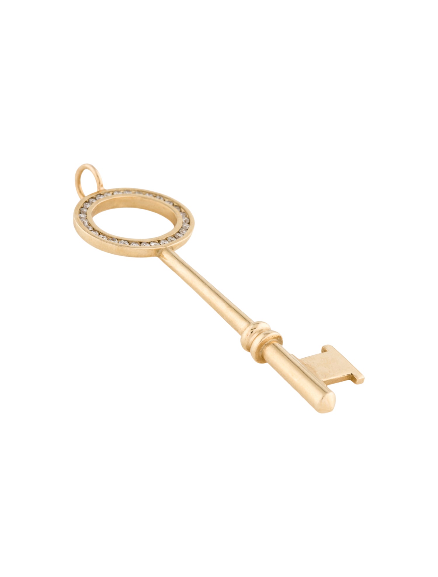 Heather B. Moore 14K Diamond Key Pendant