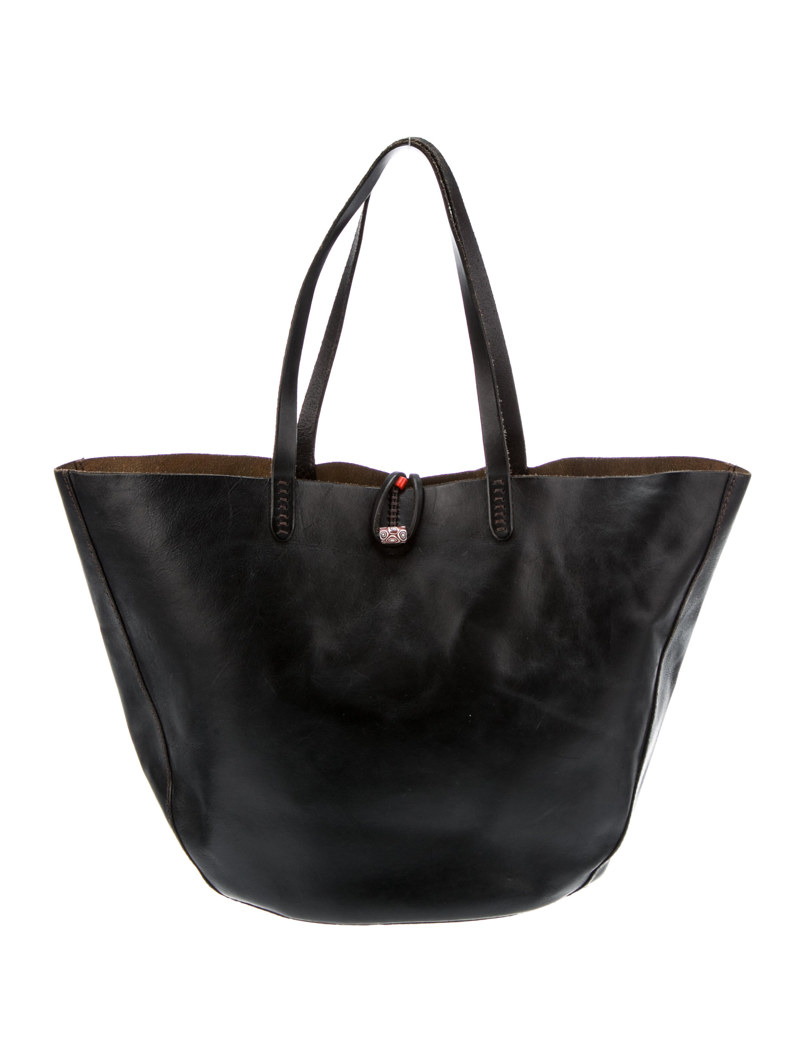 Henry Cuir Leather Tote Bag Black Totes Handbags HEC21773 The RealReal