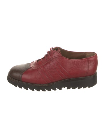 Henry Cuir Oxfords Leather Colorblock Pattern 6.5