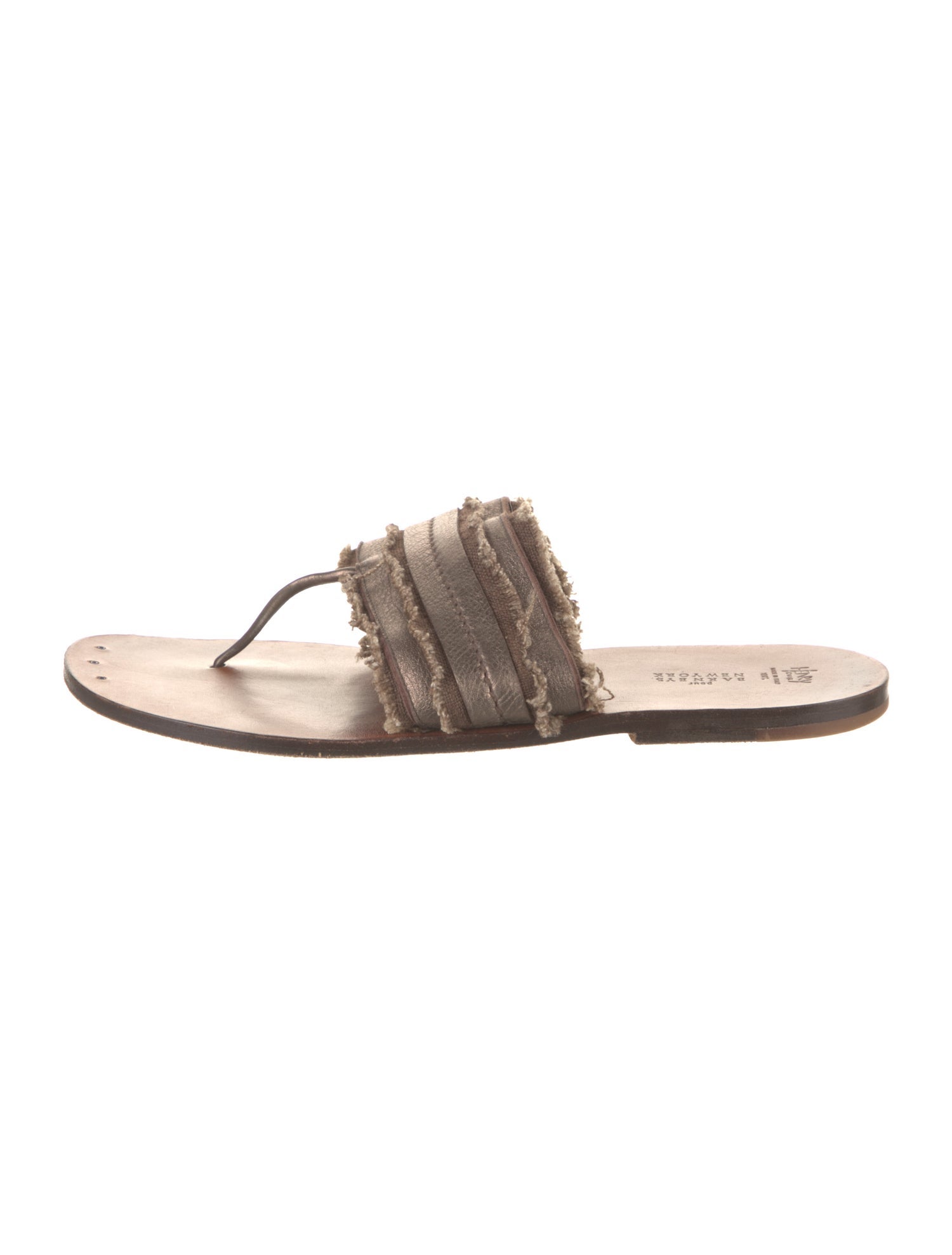 Henry Cuir Leather Braided Accents Slides