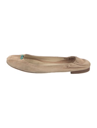 Henry Cuir Suede Beaded Accents Ballet Flats