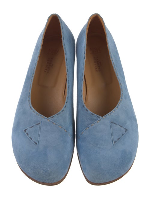 Henry Cuir Suede Embroidered Accent Flats