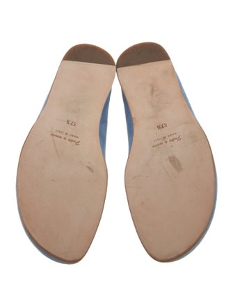 Henry Cuir Suede Embroidered Accent Flats