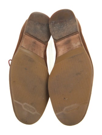 Henry Cuir Suede Leather Trim Embellishment Moccasins