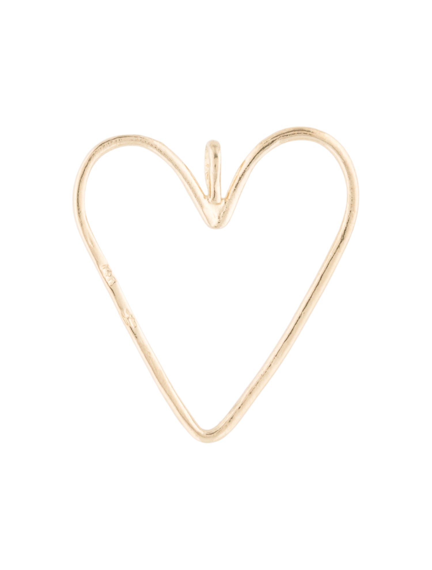 Helen Ficalora 14K Large Wire Heart Pendant