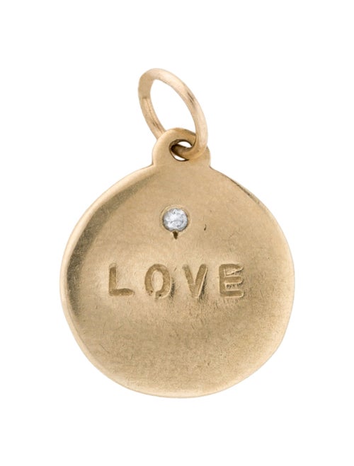 Helen Ficalora 14K Diamond 'Love' Disk Charm
