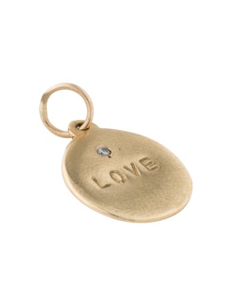 Helen Ficalora 14K Diamond 'Love' Disk Charm