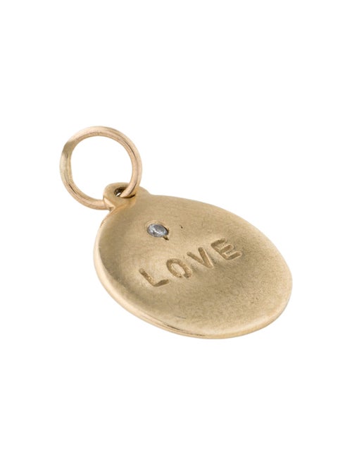 Helen Ficalora 14K Diamond 'Love' Disk Charm