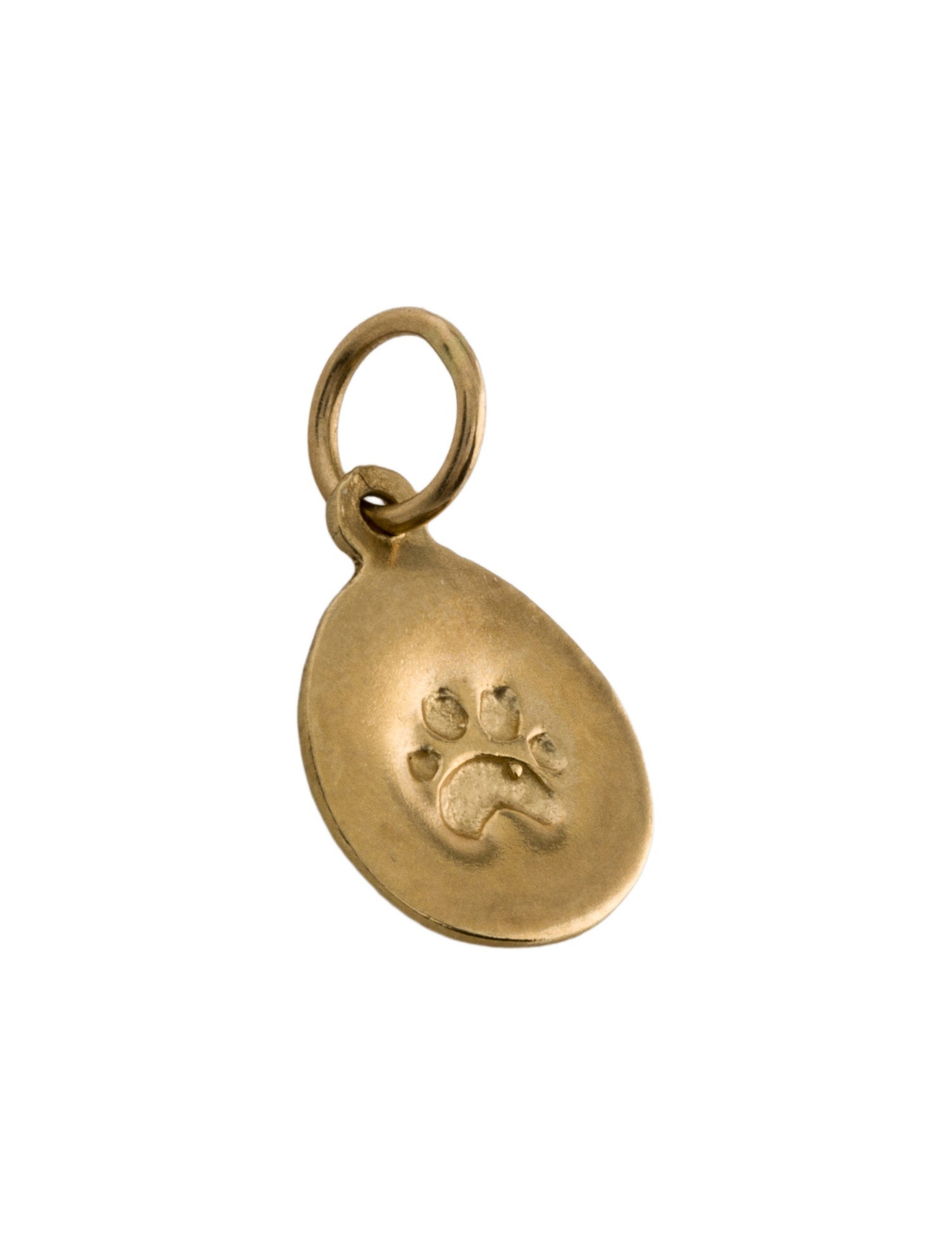 Helen Ficalora 14K Small Paw Print Disk Charm
