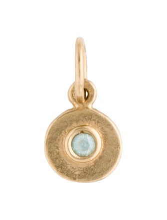 Helen Ficalora 14K Zircon Birthstone Mini Disk Charm