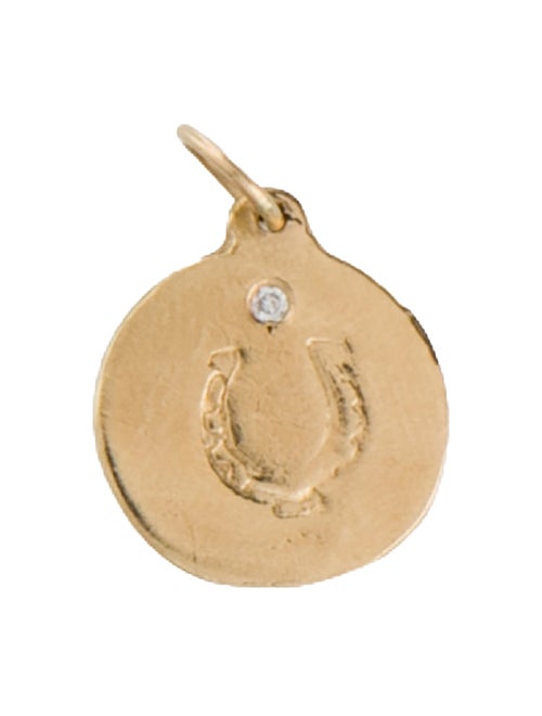Helen Ficalora 14K Diamond Horseshoe Disk Charm