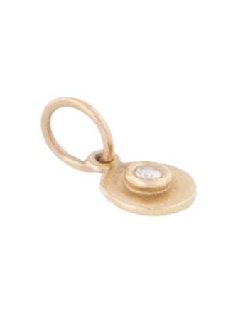 Helen Ficalora 14K Diamond Disk Charm
