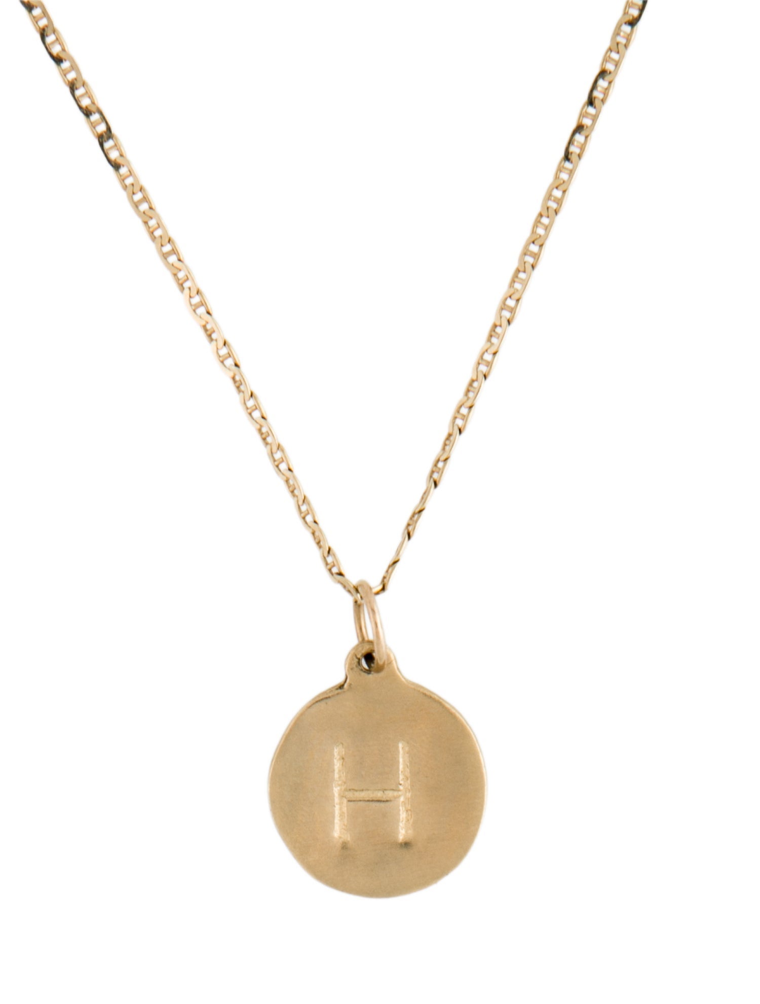Helen Ficalora 14K "H" Alphabet Pendant Necklace