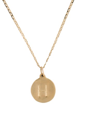 Helen Ficalora 14K "H" Alphabet Pendant Necklace