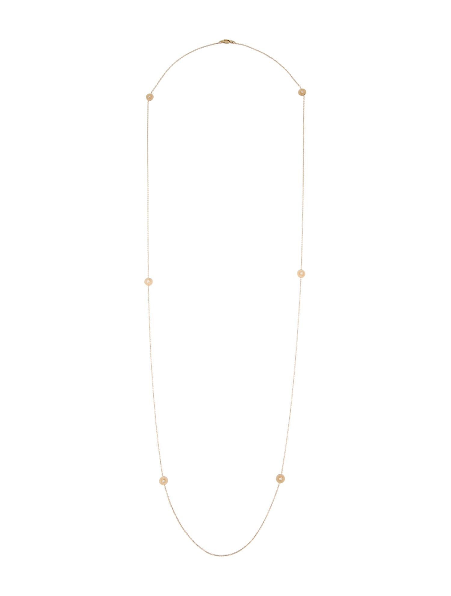 Helen Ficalora 14K Diamond Disc Station Necklace