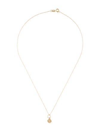 Helen Ficalora 14K Peridot Birthstone Mini Disk Charm Pendant Necklace