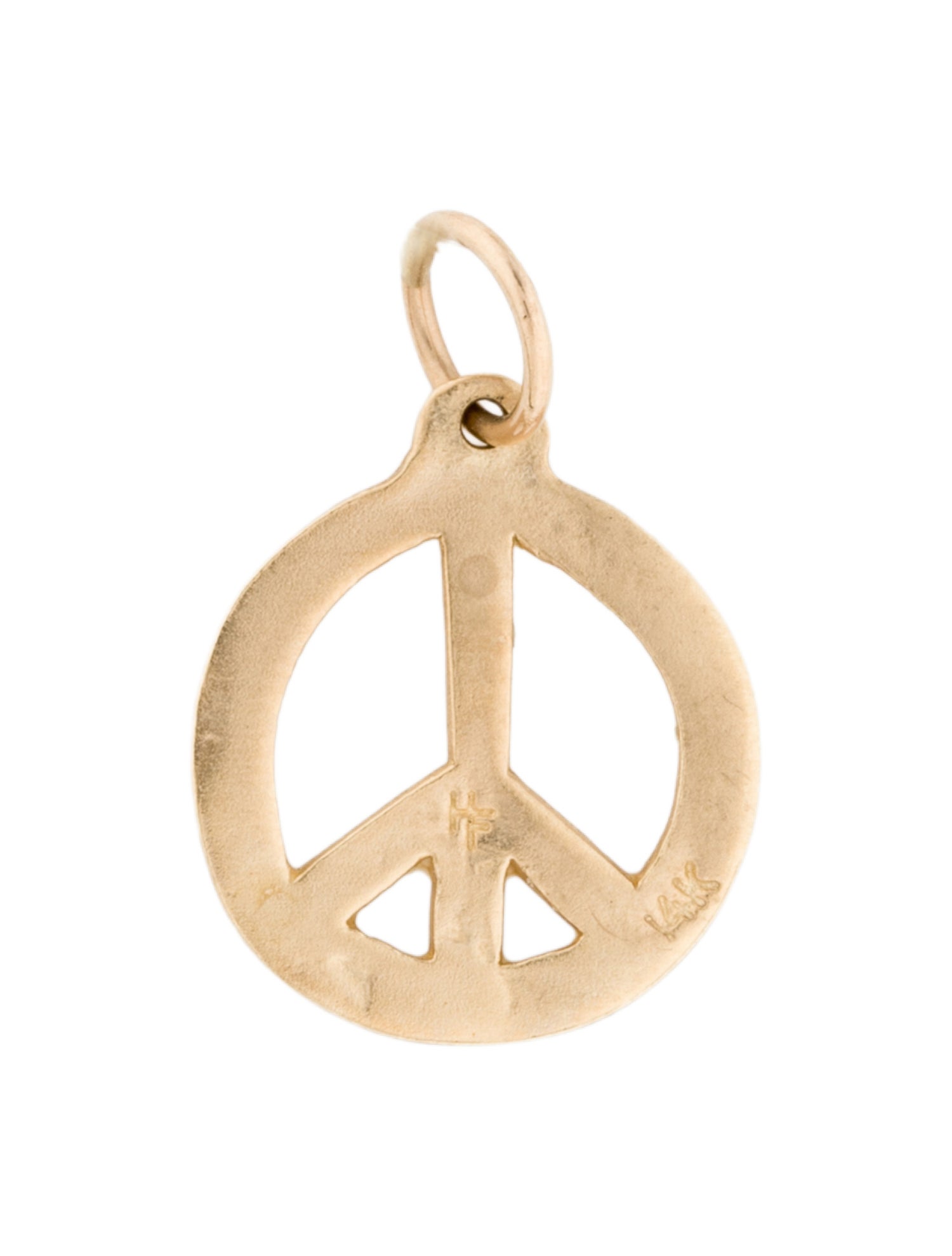 Helen Ficalora 14K Peace Sign Cutout Charm