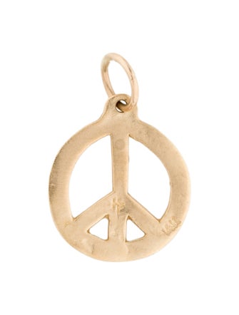Helen Ficalora 14K Peace Sign Cutout Charm
