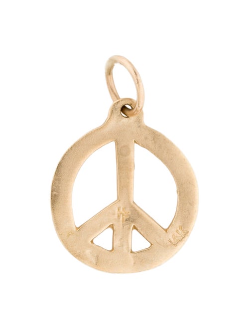 Helen Ficalora 14K Peace Sign Cutout Charm