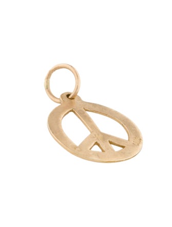 Helen Ficalora 14K Peace Sign Cutout Charm