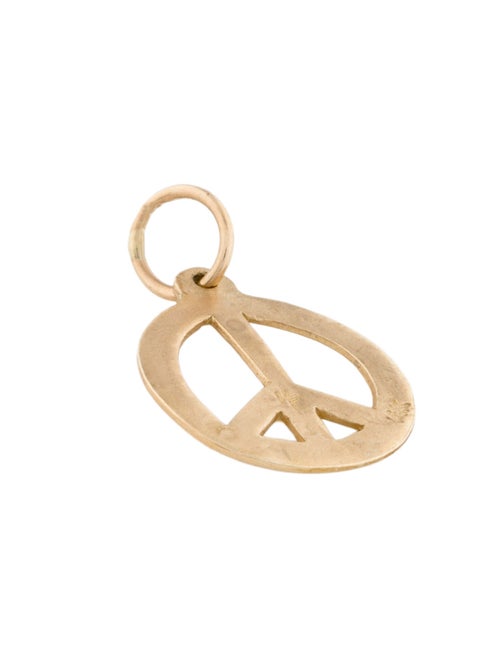 Helen Ficalora 14K Peace Sign Cutout Charm