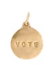 Helen Ficalora 14K 'VOTE' Disk Charm