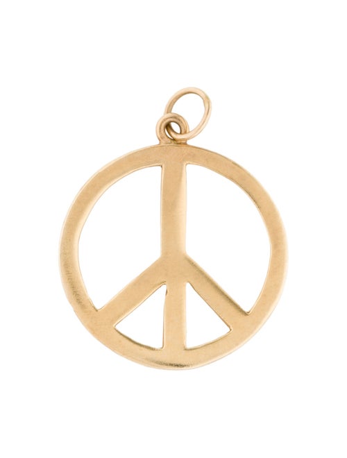 Helen Ficalora 14K Large Peace Sign Cutout Charm