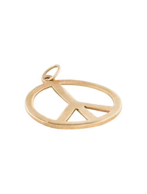 Helen Ficalora 14K Large Peace Sign Cutout Charm