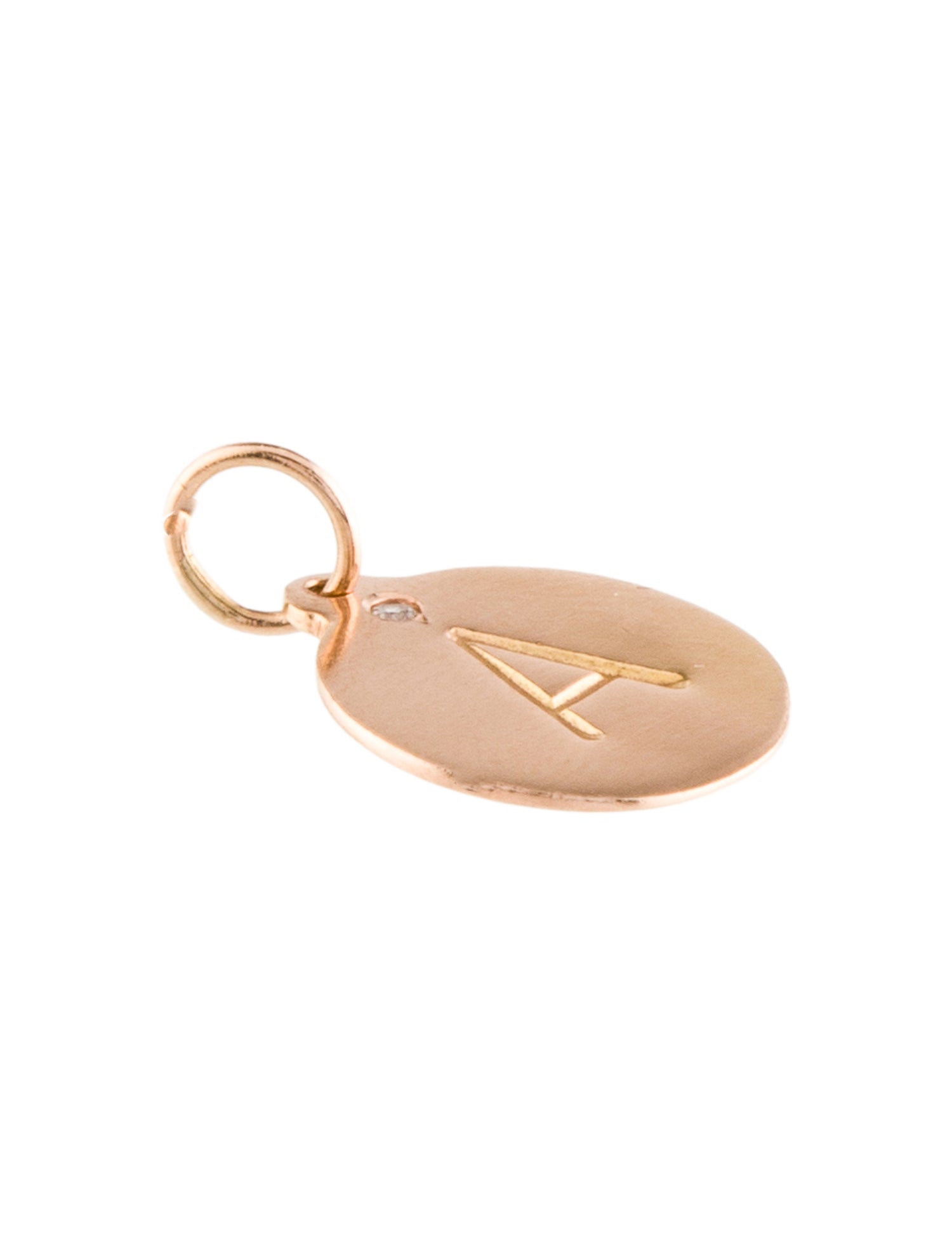 Helen Ficalora 14K Diamond Alphabet 'A' Charm