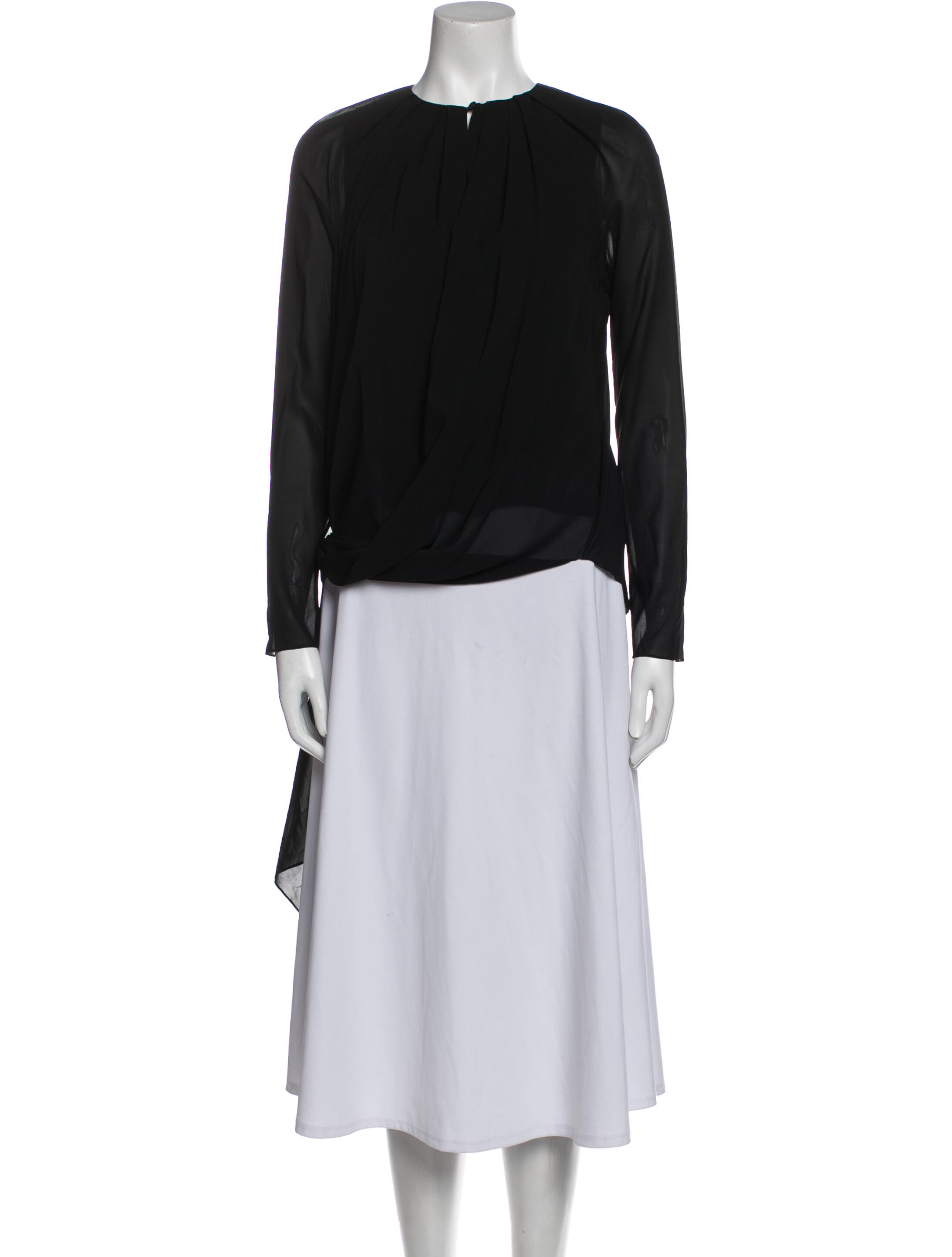 Hellessy Silk Crew Neck Blouse