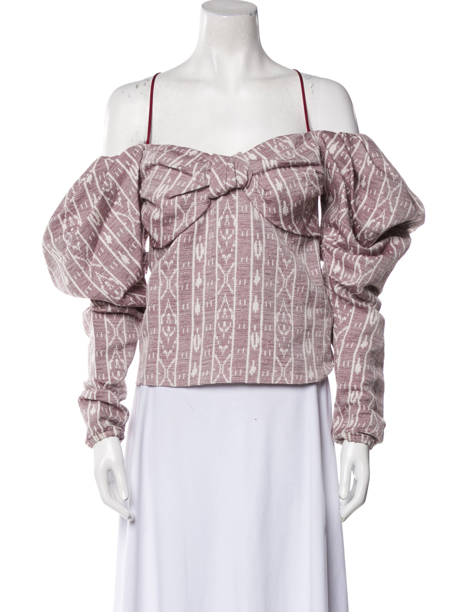 Hellessy Printed Square Neckline Crop Top