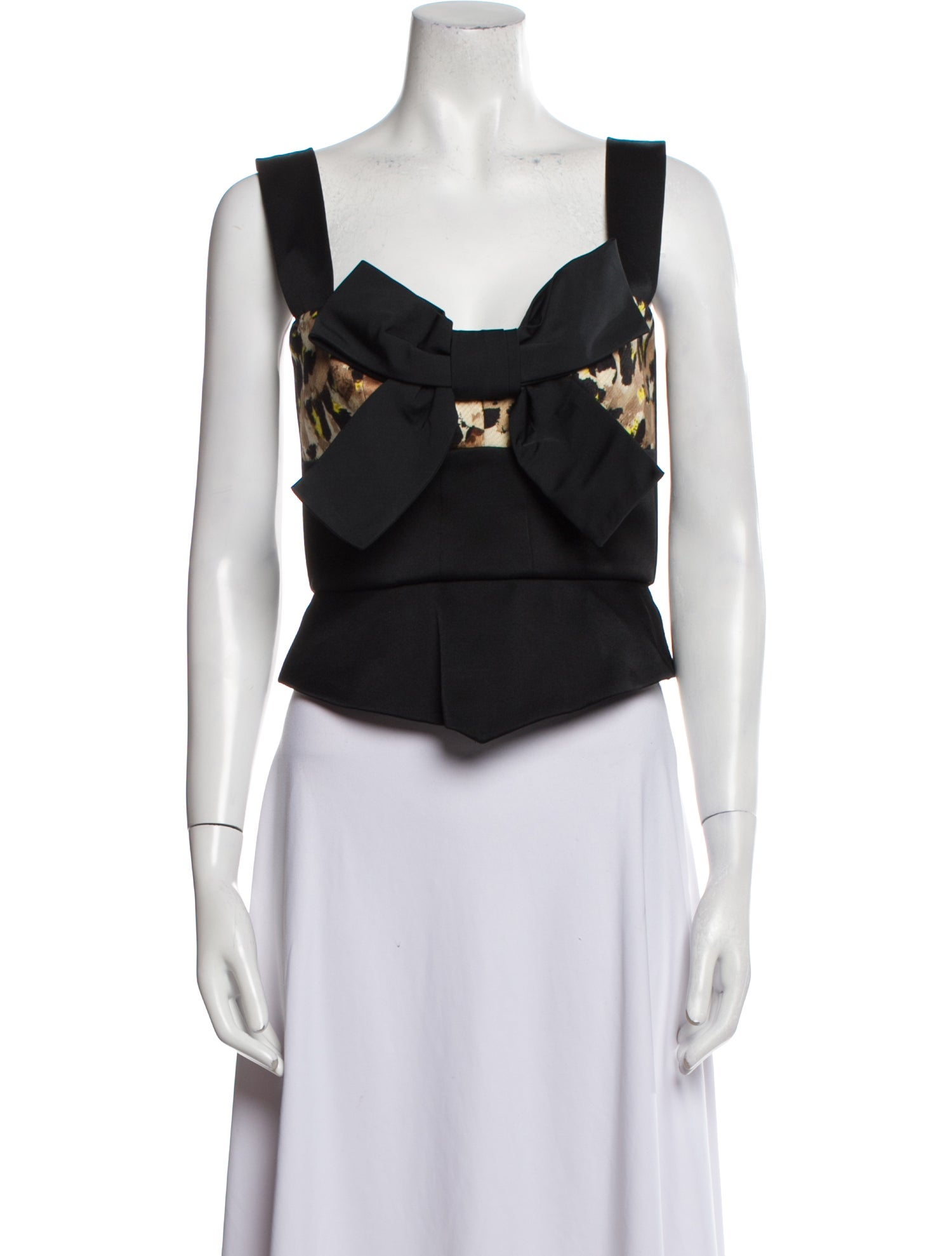 Hellessy Square Neckline Sleeveless Crop Top