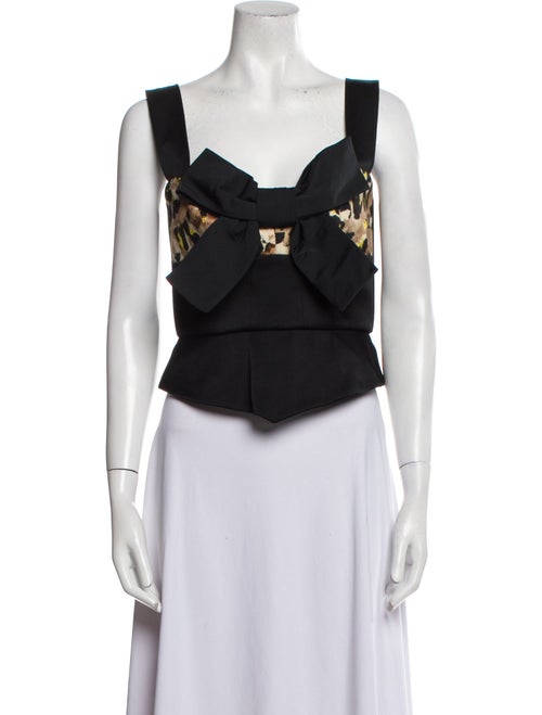 Hellessy Square Neckline Sleeveless Crop Top