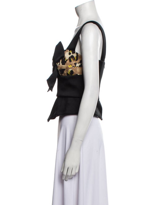 Hellessy Square Neckline Sleeveless Crop Top