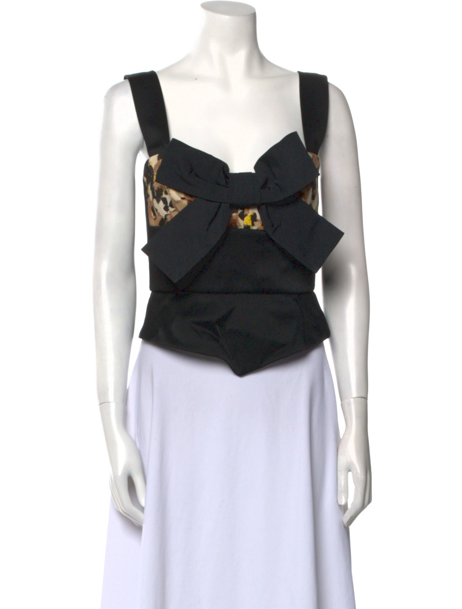 Hellessy Square Neckline Sleeveless Crop Top