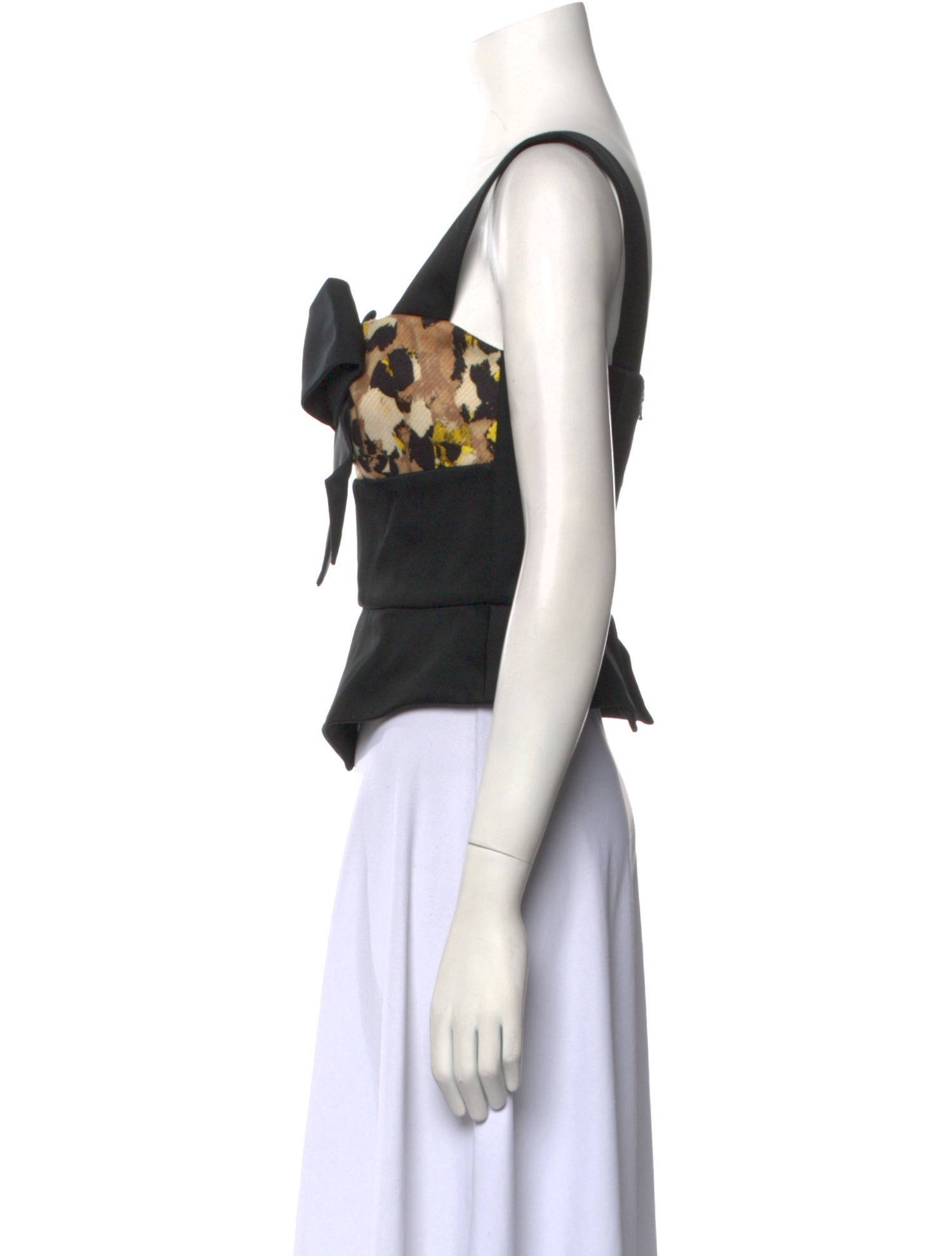 Hellessy Square Neckline Sleeveless Crop Top