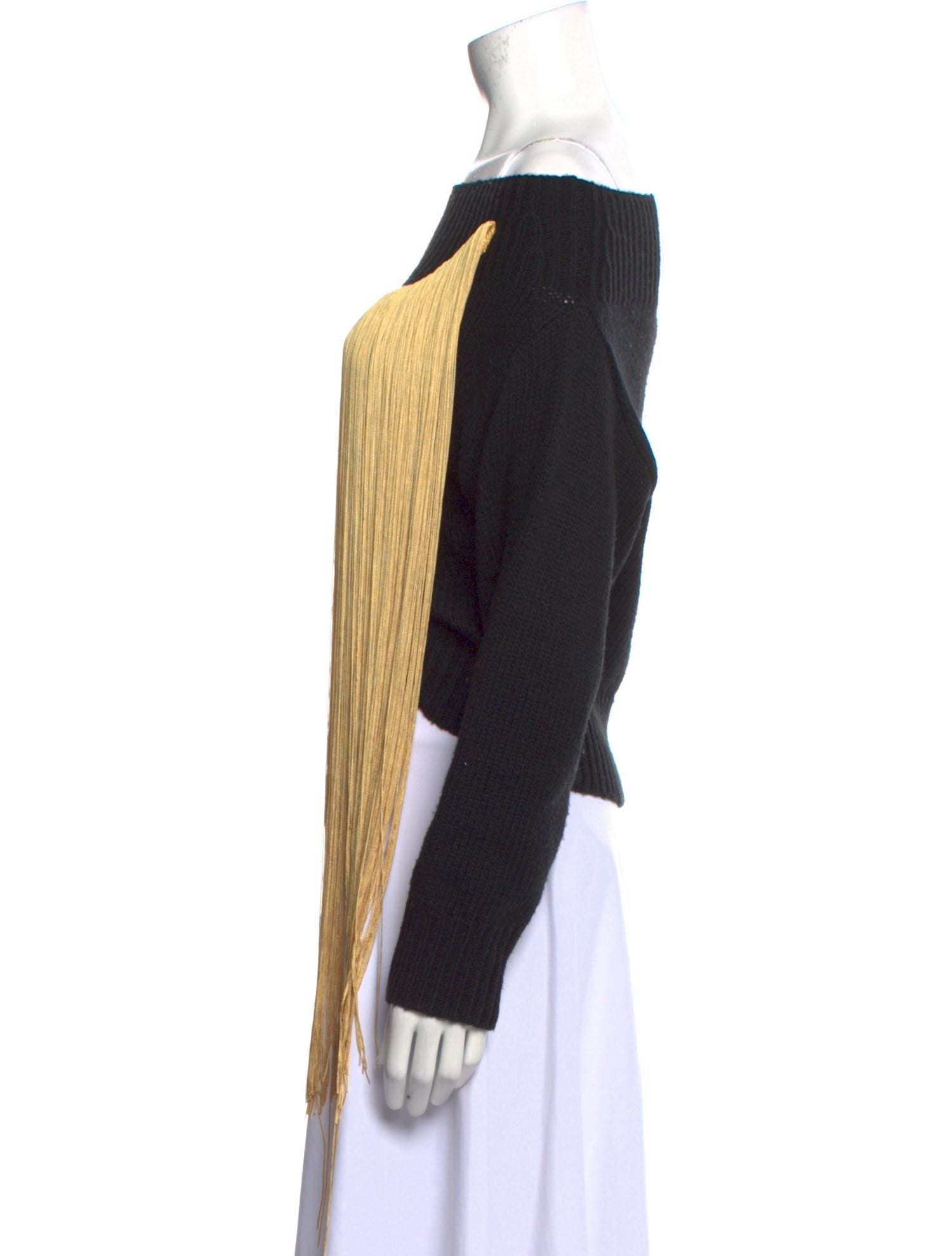 Hellessy Merino Wool Colorblock Pattern Sweater