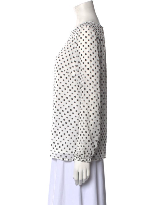 Hellessy Printed Bateau Neckline Blouse