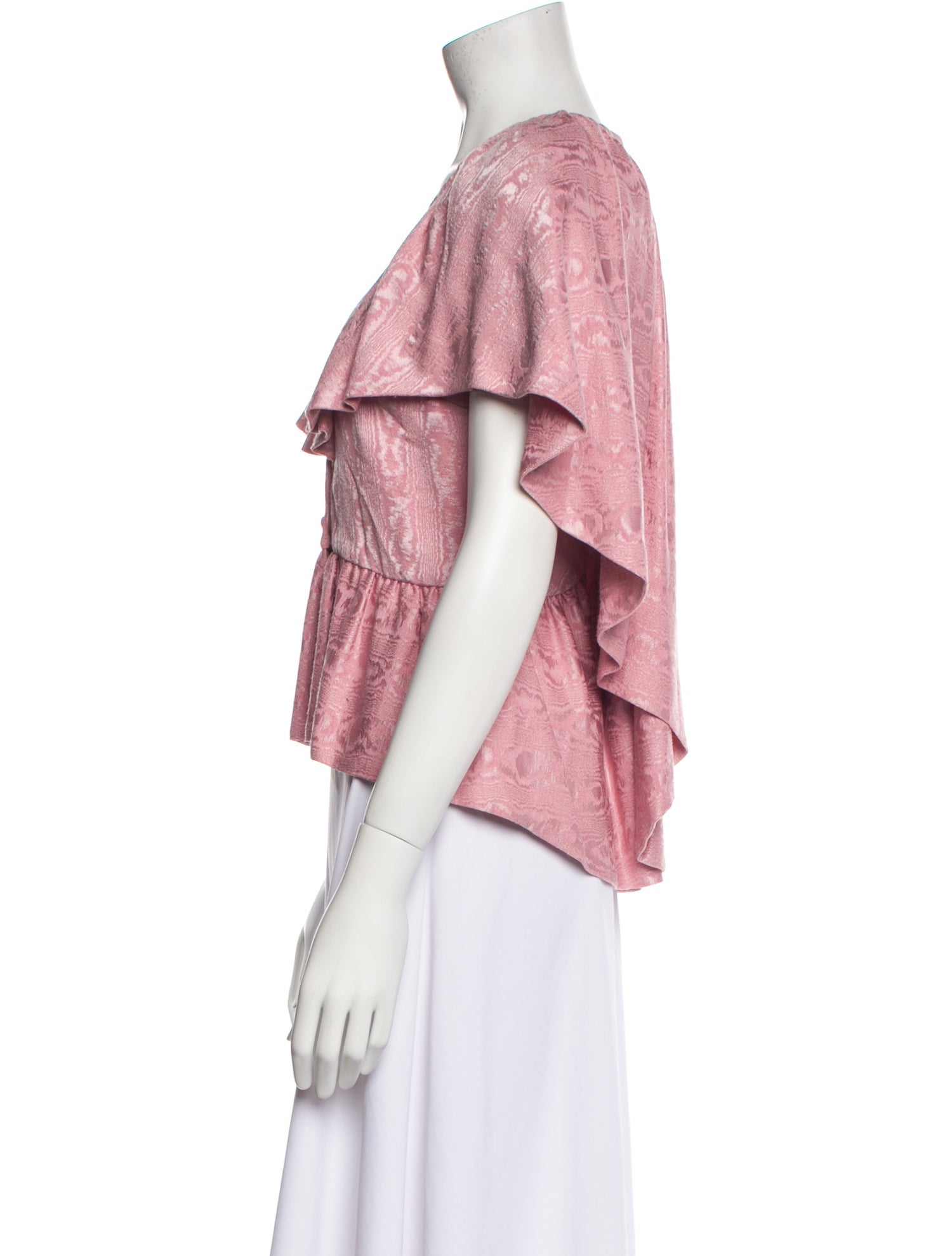 Hellessy V-Neck Short Sleeve Crop Top