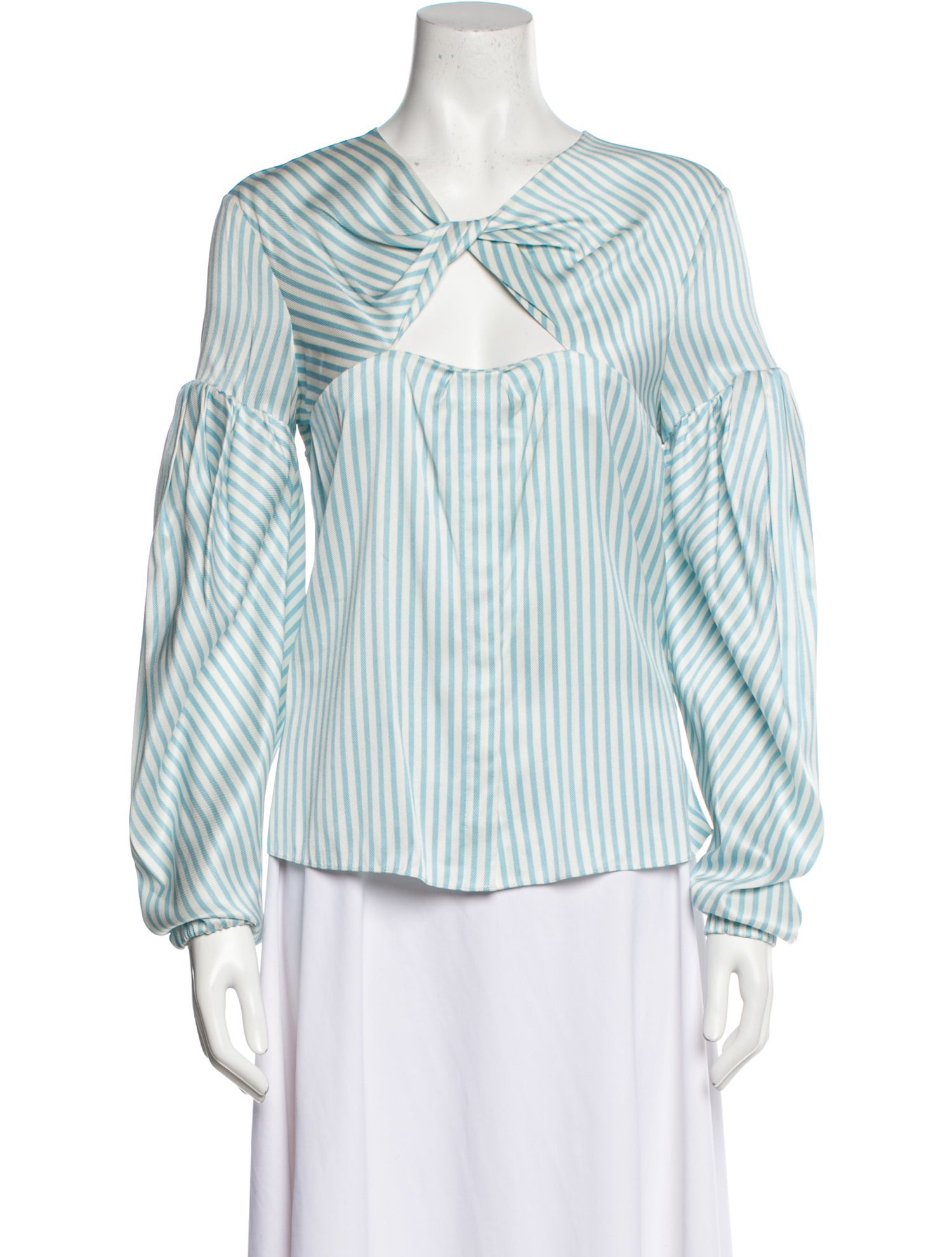 Hellessy Striped V-Neck Blouse