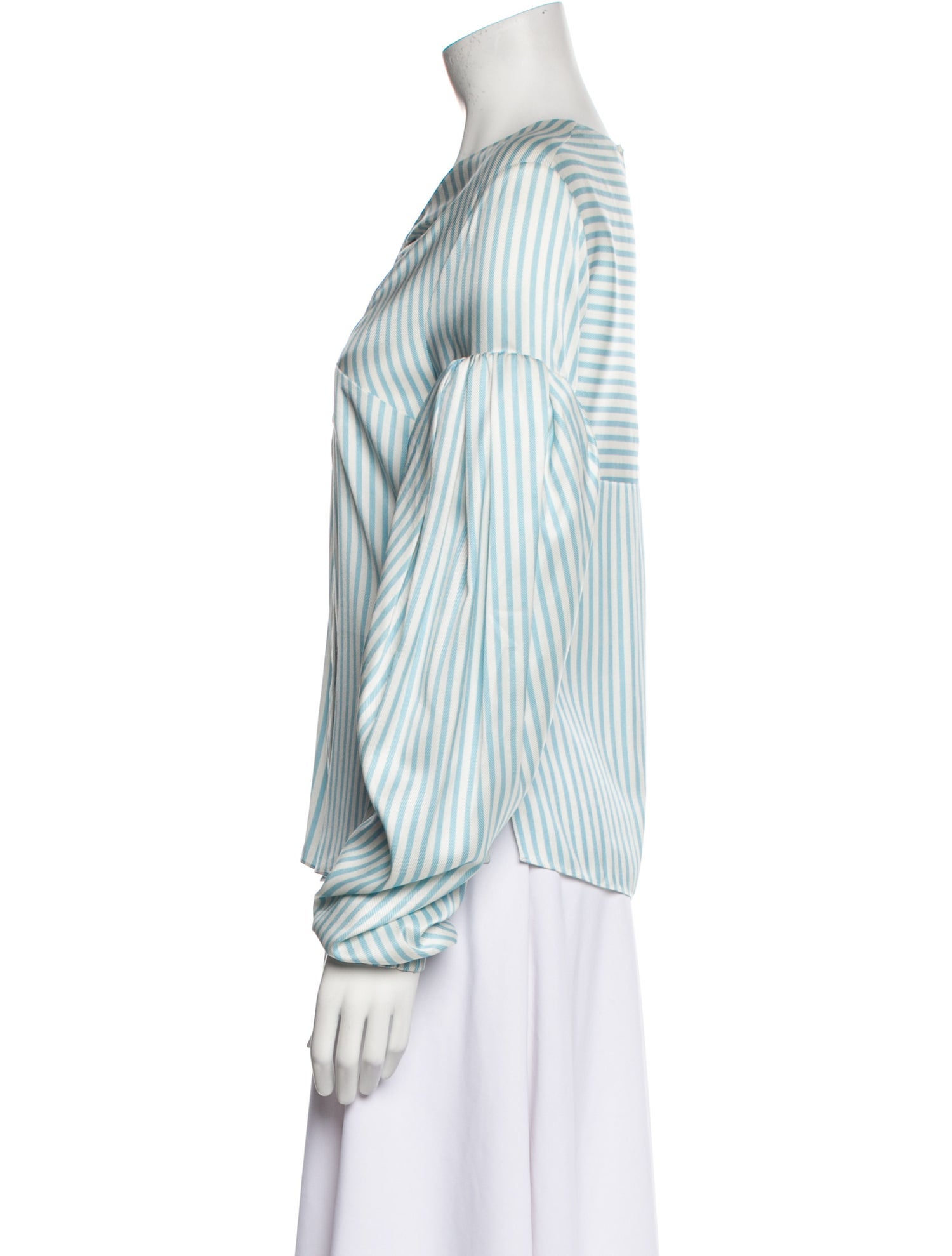 Hellessy Striped V-Neck Blouse