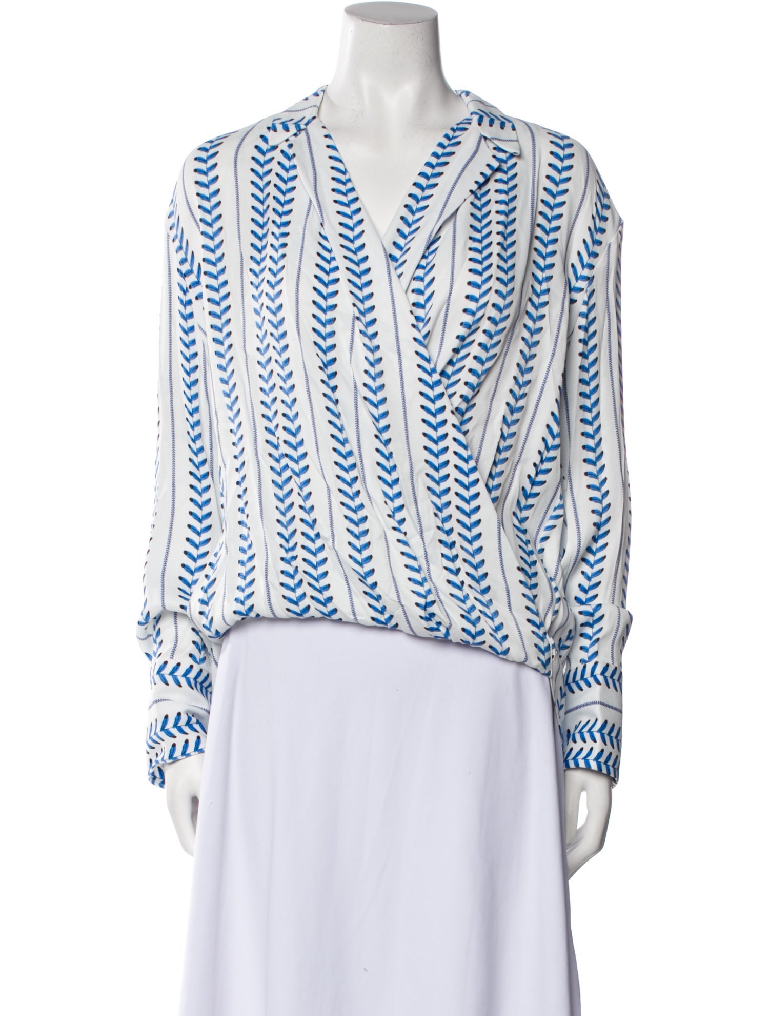 Hellessy Printed V-Neck Top